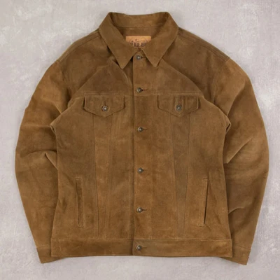 Gap Vintage Suede Trucker Jacket XL Men's Brown Western Rodeo - Image 1 of 4