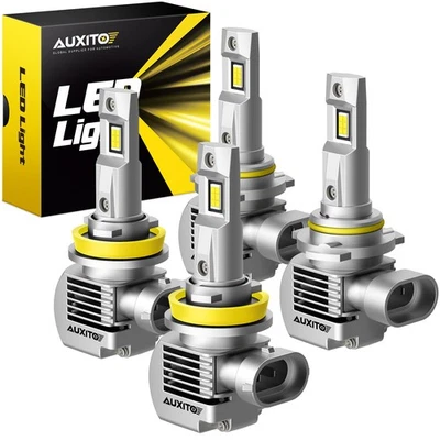 4X 9005 H11 LED Headlight Bulbs Combo 6500K Cool White Wireless Light Bulbs Q16 - Image 1 of 4