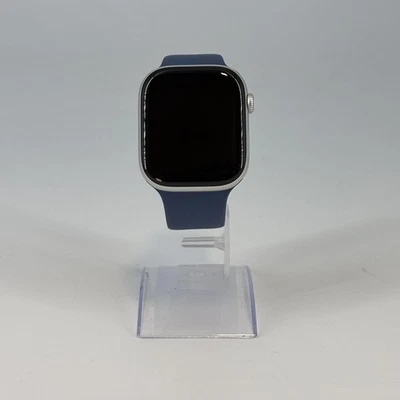 Apple Watch Series 10 46mm Silver GPS with Blue Strap - 100% BATT HEALTH - Image 1 of 4