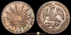 México 8 Reales (27,00 Grg) 1882 Oaxaca A·E KM-377,11 EBC - Picture 1 of 3