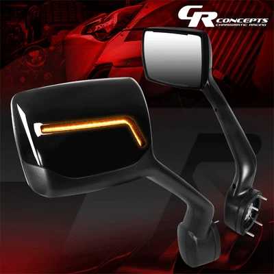 PAR DE ESPEJOS RETROVISORES LATERALES LED ÁMBAR ESTILO L SECUENCIALES PARA 2011-2021 T680 579 587 Foto 1 de 4