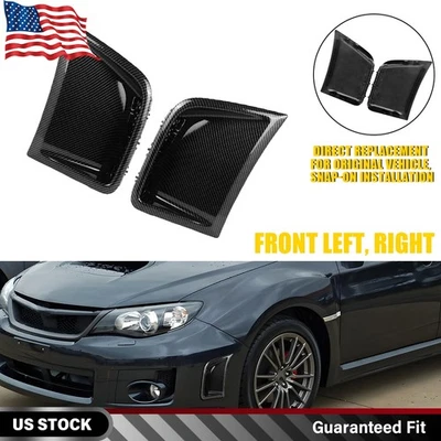 Cubierta de ventilación de aire lateral del parachoques delantero 2 piezas para Subaru Impreza WRX y WRX STI 2008-2014 Foto 1 de 4