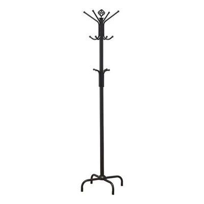 Perchero de metal tradicional de 12 ganchos Coaster Collier en negro Foto 1 de 3