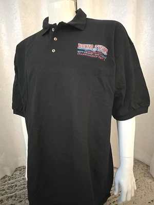 Vintage DEADSTOCK Mike Tyson Frank Bruno 1996 Boxing Fight BLACK Polo Shirt XL - Image 1 of 4