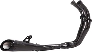 ISTUNT Full Exhaust System Fit For Yamaha Fz-07 Mt-07 2014-2022 Full Gossy Black - Picture 1 of 5
