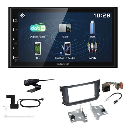 Kenwood 2DIN DAB+ Autoradio für Smart ForTwo 2010-2015 schwarz - Bild 1 von 4
