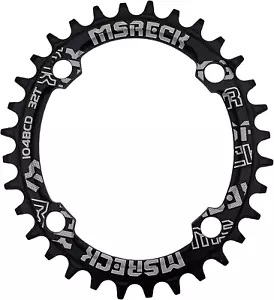 round Oval Chainring 104 BCD 32T 34T 36T 38T Narrow Wide Single Chain Ri - Picture 1 of 12