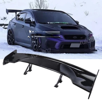 Gloss Black 46" Rear Trunk Spoiler High Stand GT Wing For Subaru WRX STI Legacy - Image 1 of 4