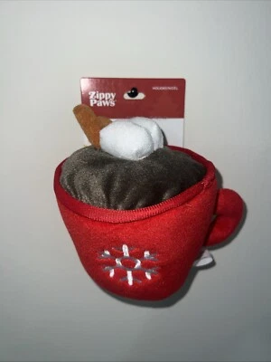 Zippy Paws Plush Dog Toy Hot Chocolate -FREE SHIPPING- - Image 1 of 3