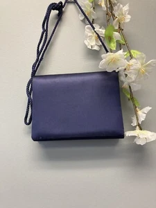 Becamel Navy Purse Crossbody Clutch Handbag Blue Small With Mirror 5”x6.5" - Picture 1 of 5