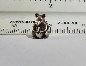 Authentic Pandora Silver Kangaroo With Joey Baby Bead Charm #790534 - Picture 1 of 3