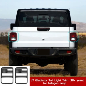 2x Tail Light Taillight Lamp Decor Cover Guards For Jeep Gladiator JT 20+ Black - Picture 1 of 8