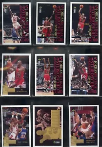 RARE FULL SET 9 1995-96 UPPER DECK CC MICHAEL JORDAN STICKERS HES BACK UD SP 95 - Picture 1 of 1