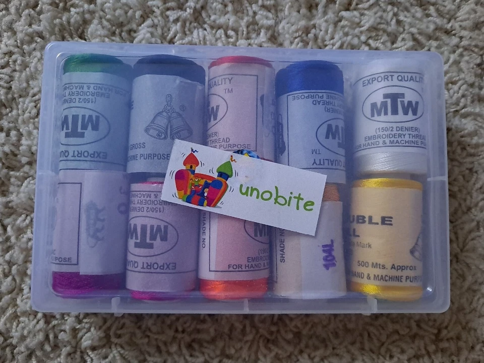 Unobite Silk Thread for Jewelry Making  Multicolors Pack Of 10 New - Image 1 of 4