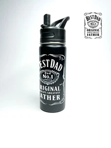 Personalized Insulated Stainless Steel Greatest Dad Whiskey 18/32oz Hydro Bottle - Picture 1 of 6