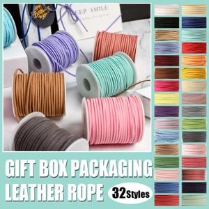 43 Metre Faux Suede Braided Cord Rope for Beading Wrapping Crafts DIY Projects - Picture 1 of 56