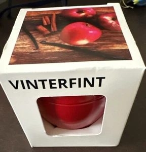 Ikea Vinterfint Scented Candle Red Apple Shape Cup 205.760.96 New 2024 - Picture 1 of 2