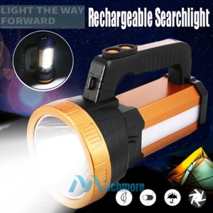 Ultra Bright LED Searchlight Handheld Zoom Spotlight Flashlight USB Rechargeable