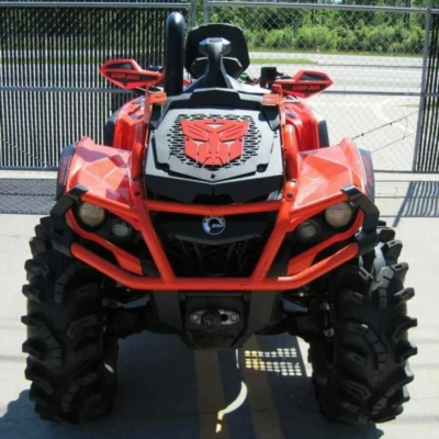 2013-2024 Can-Am Outlander XMR 450 570 650 850 1000 Radiator Relocate Cover RED - Image 1 of 4