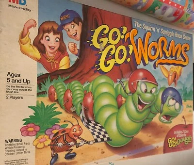 1993 Vintage Go Go Worms Squirm'n Squiggle Race Board Game Milton Bradley - Image 1 of 4