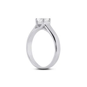Anello di fidanzamento solitario oro bianco diamante naturale principessa D/VS1 1,12 ct - Foto 1 di 6