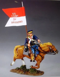 king & country TRW002 54mm American dragoon w/ guidon mounted 2009 mib oop - Picture 1 of 3