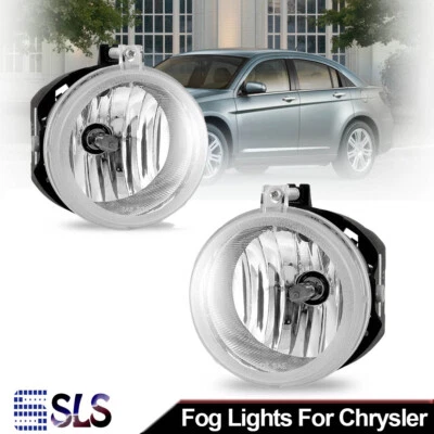 Front Fog Lights For 2005-2009 Chrysler Sebring Town Clear Lens Pair Bumper Lamp - Image 1 of 4