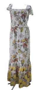 Taylor Damen Größe 14 Blumen Maxikleid Boho Cottagecore Tie Back Rüschen Sommer - Bild 1 von 13