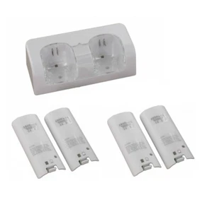 Station charge Wiimote + 4 batteries 2800 mah pour manette Nintendo Wii Wii U - Photo 1/3