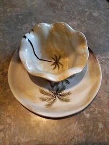 Bahama Palm Melamine Dinner Plate And Bowl Set - Picture 1 of 3