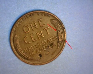 1941 LINCOLN CENT 🌟DIE BREAK, RETAINED CUD & LAMINATION REVERSE🌟US ERROR COIN - Picture 1 of 6