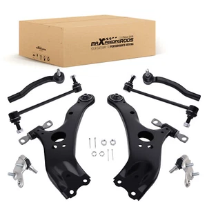 Front Lower Control Arms + Tie Rods Sway Bar Links For 2011 - 2020 Toyota Sienna - Picture 1 of 12
