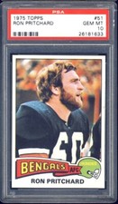 1975 Topps Football #51 Ron Pritchard PSA 10