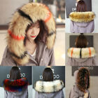 Women's Faux Fur Collar Hood Scarf Shawl Wrap Hat Collar For Thicken Coat Jacket