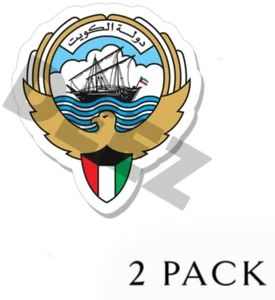 Pegatinas de vinilo escudo de armas de Kuwait - bandera emblema escudo kuwaití interior/exterior - Imagen 1 de 2
