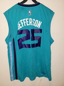 ADIDAS NBA CHARLOTTE HORNETS AL JEFFERSON JERSEY TEAL SIZE MEN'S L - Picture 1 of 4