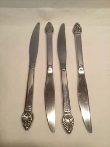 4 Oneida Danish Court Stainless Dinner Knife Flatware Butter Knives Table - Picture 1 of 4