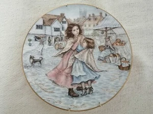 1988 Royal Worcester NSPCC Weihnachten Sammelteller 21 cm & Aufhänger - Bild 1 von 7