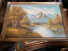 sterns landscape oil painting framed