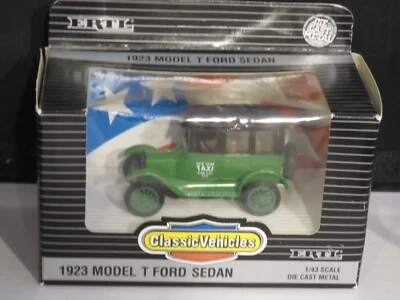 ERTL VEHÍCULOS CLÁSICOS 1923 MODELO T FORD SEDÁN NUEVA YORK TAXI 1:43 CAJA ORIGINAL 1991 Foto 1 de 4
