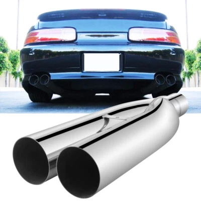 For Lexus SC400 SC430 19" Long Dual Exhaust Tip Pipe 2.5" Inlet 3.5" Out Chrome - Image 1 of 4