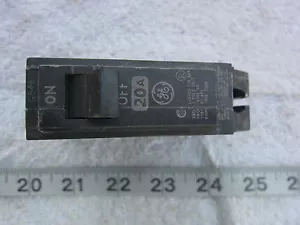 GE General Electric THQB1120 1P 20A 120V Bolt-On Circuit Breaker, Used - Picture 1 of 2