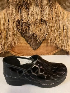 Zuecos de charol negro Dansko zapatos de mula talla 37/6,5-7 - Imagen 1 de 10