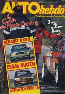 AUTO HEBDO n°402 du 12 Janvier 1984 PARIS DAKAR R11 GTX MAESTRO 1.6 - Imagen 1 de 1