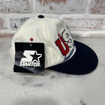 De colección 1996 Starter EE. UU. Gorra Olímpica Snapback Gorra American Pride Rojo Blanco Azul Foto 1 de 4