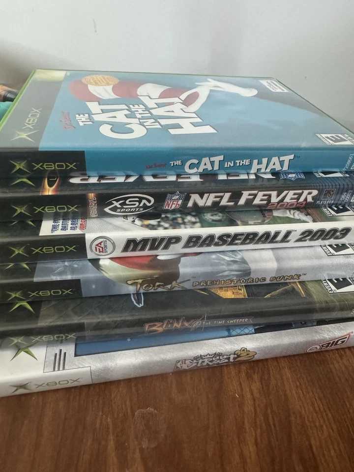 Xbox Original Game Lot Blinx Tork NBA Street 2 NFL Cat In Hat Excellent Cond - Image 1 of 1