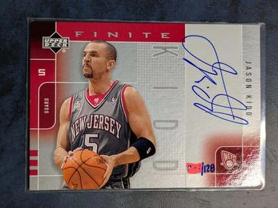 2002-03 Upper Deck Finite Signature Jason Kidd New Jersey Nets Auto /128 From JP - Image 1 of 4
