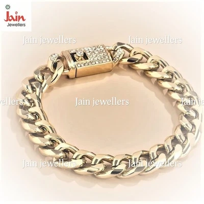 0.50 - 2 Ct G-H/VS Real Natural Round Cut Diamonds Men's Bracelet 18 Kt Gold - Image 1 of 4