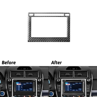 Carbon Fiber Console GPS Navigation Panel Trim Cover For Toyota Camry 2012-14 A - image 1 of 4