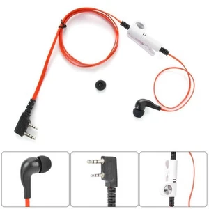 2-Way Radio Compatible Push-To-Talk Earphone Mic 2 Pin - Zdjęcie 1 z 12
